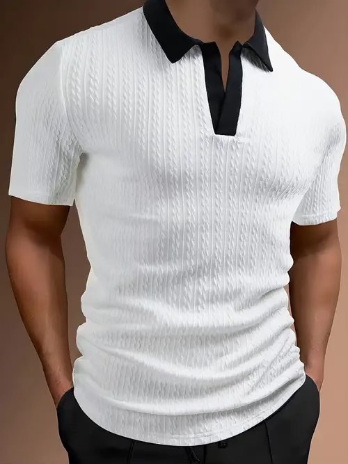 White T-shirt with black color